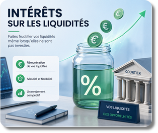Courtiers intérêts sur les liquidités