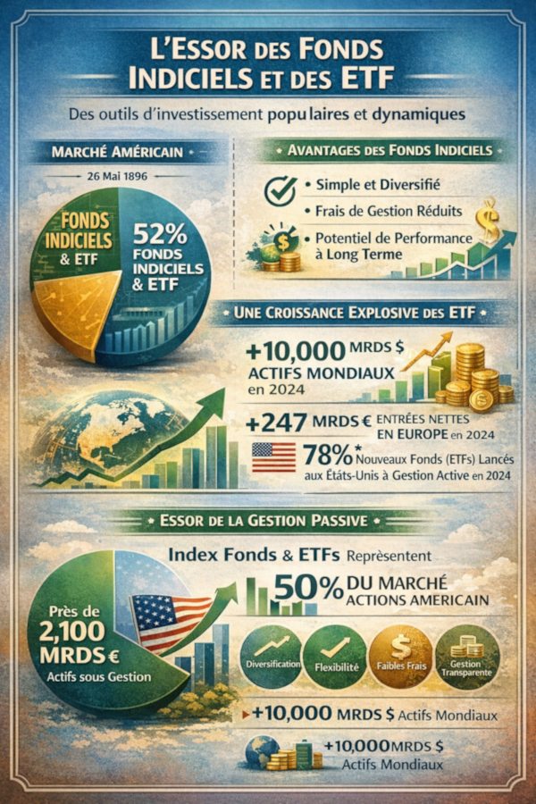essor des fonds indiciels et des ETF