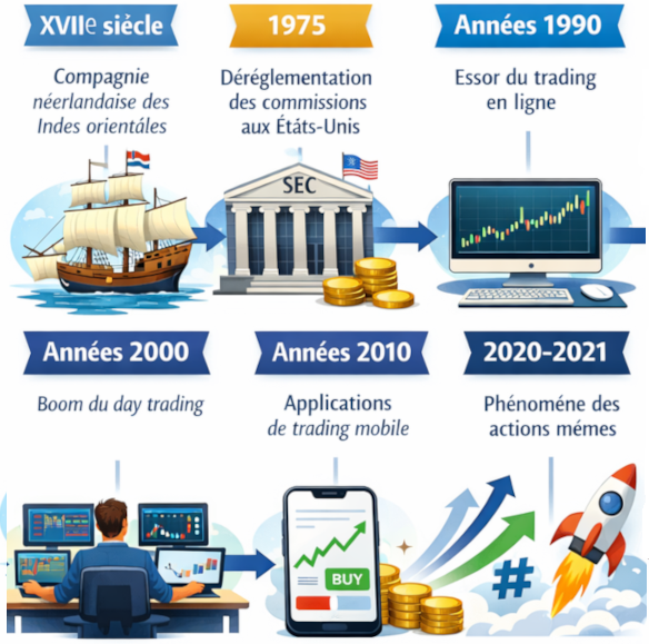 Chronologie du trading des particuliers
