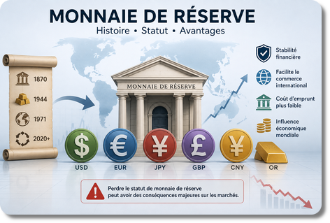 Histoire, statut et avantages de la monnaie de réserve