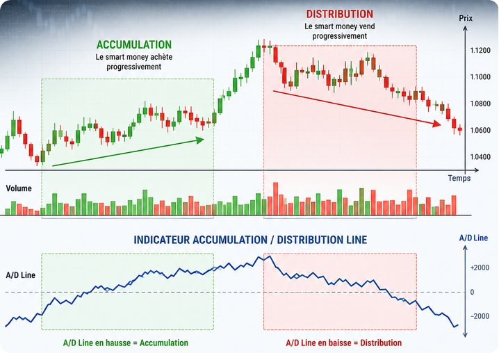 accumulation distribution