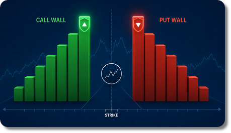 Stratégie de murs d'options - Call Walls et Put Walls